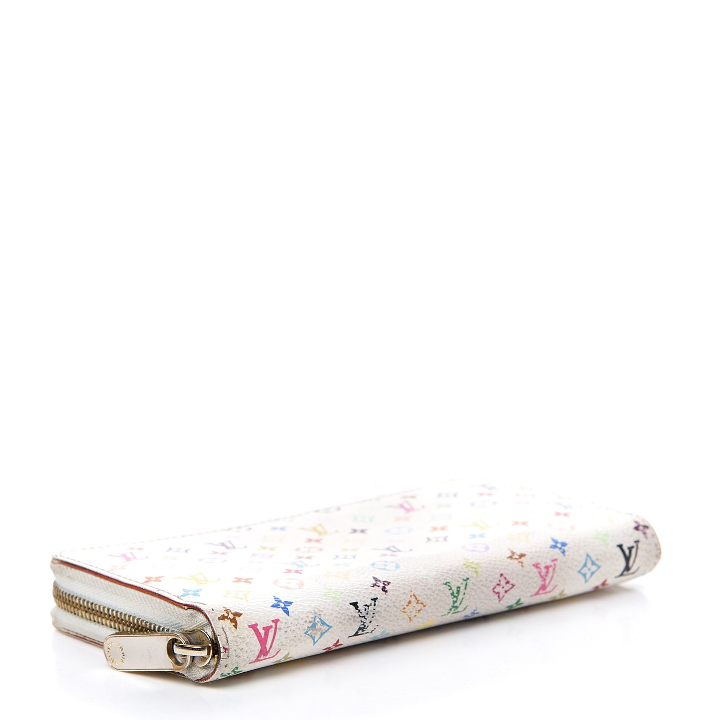 Monogram Multicolor Zippy Wallet White