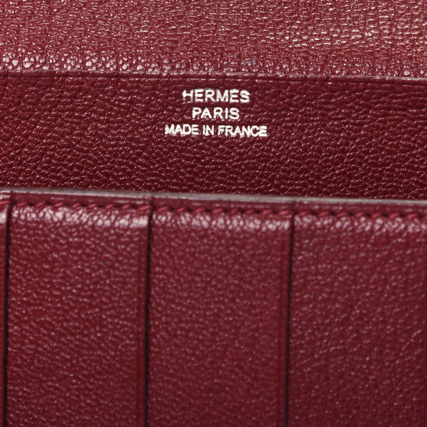 Chevre Mysore Bearn Gusset Wallet Rouge H