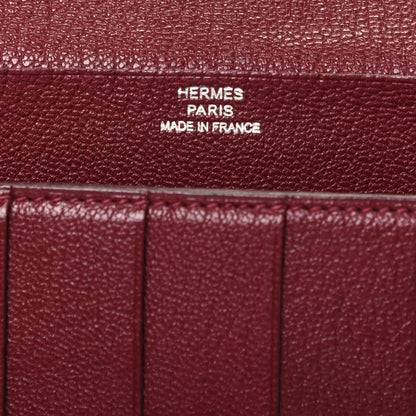 Hermes Chevre Mysore Bearn Gusset Wallet Rouge H 6 of 7