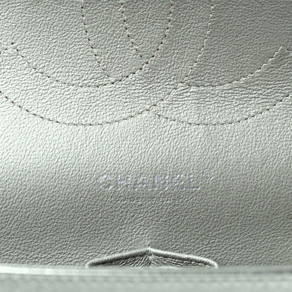 Chanel Metallic Lambskin Quilted Jumbo Double Flap Green 8 of 10