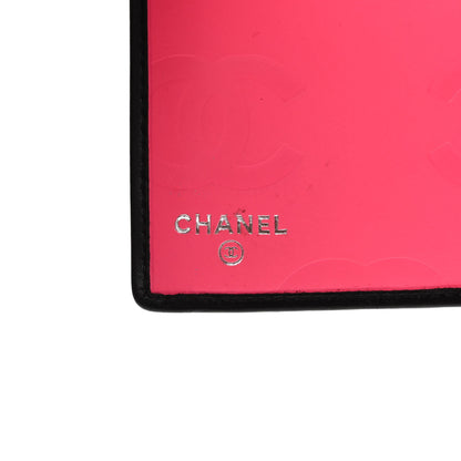 Chanel Calfskin Quilted Cambon Yen Wallet Black White 6 of 7