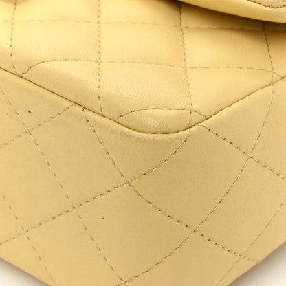 Chanel Lambskin Quilted Mini Rectangular Flap Yellow 12 of 17