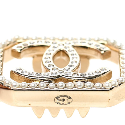 Chanel Crystal Chain CC Vendome Hair Clip Barrette Gold 3 of 3