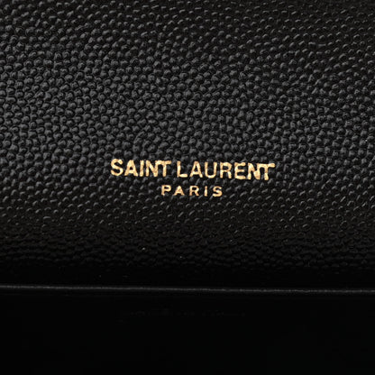 Saint Laurent Grain De Poudre Uptown Chain Wallet Black 7 of 13