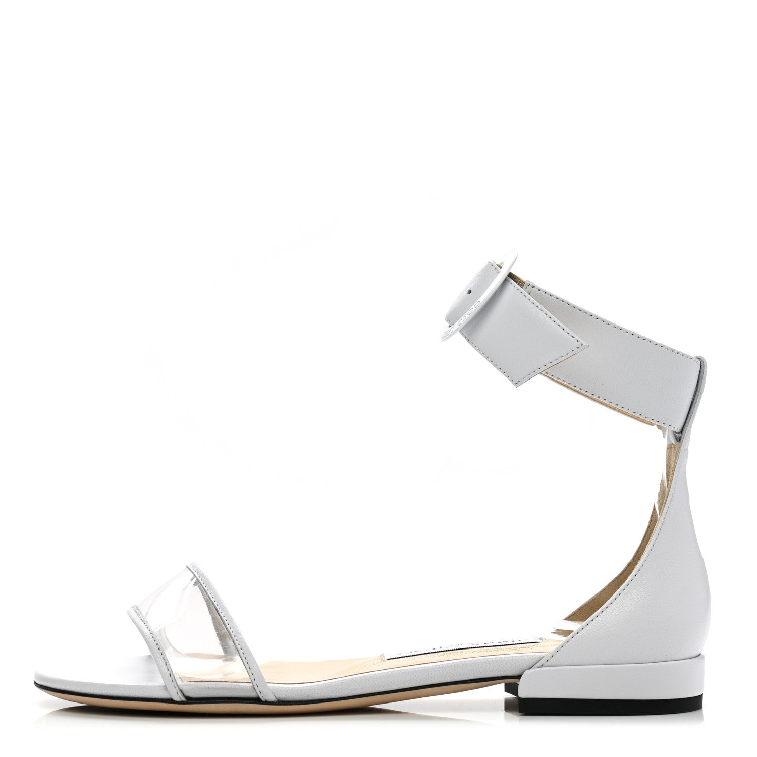 Jimmy Choo Calfskin Sandals 35.5 White 1 of 11