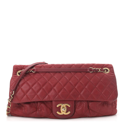 Chanel Iridescent Calfskin Large Chic Quilt Flap Red 1 of 11