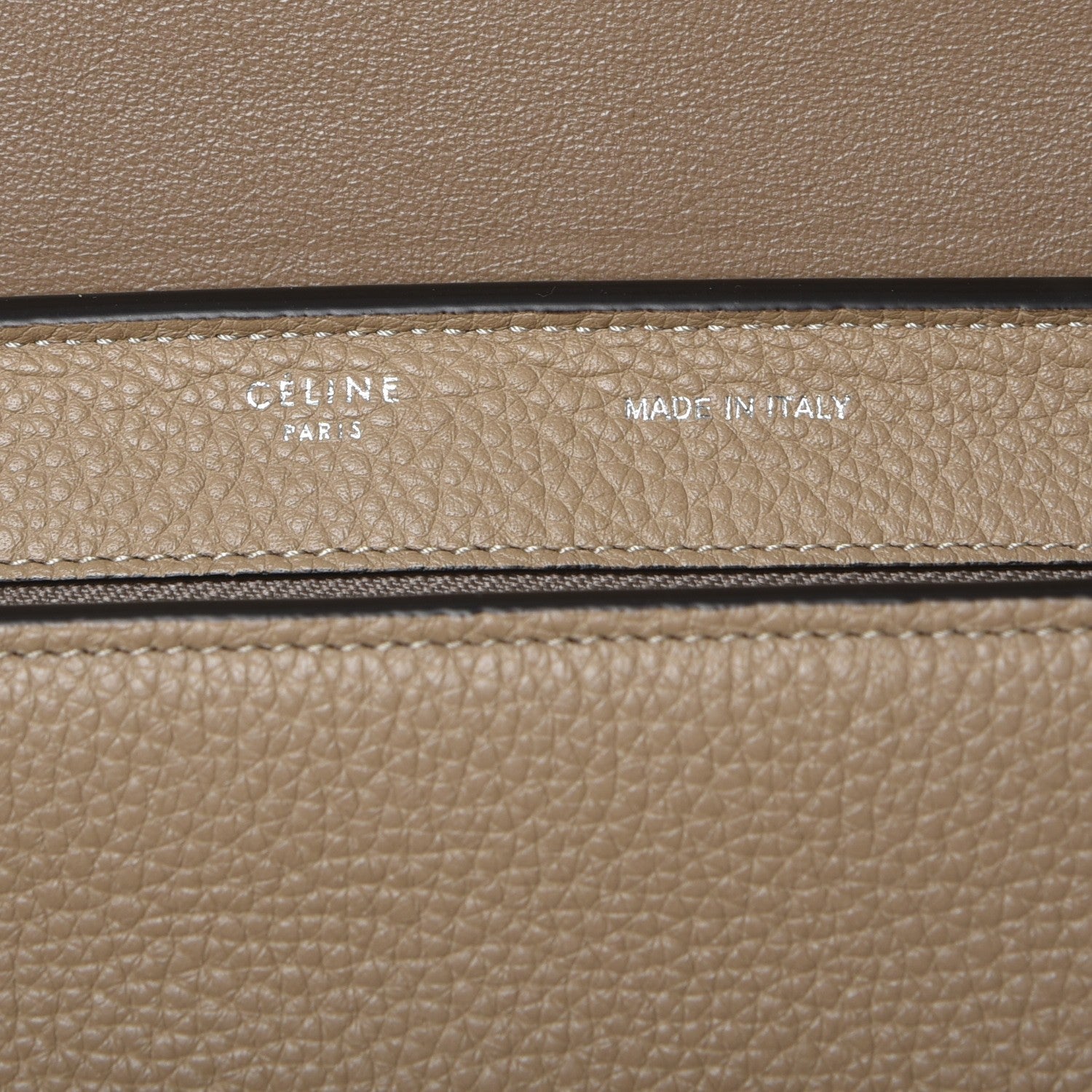 Celine Drummed Calfskin Suede Small Trapeze Dune 7 of 8
