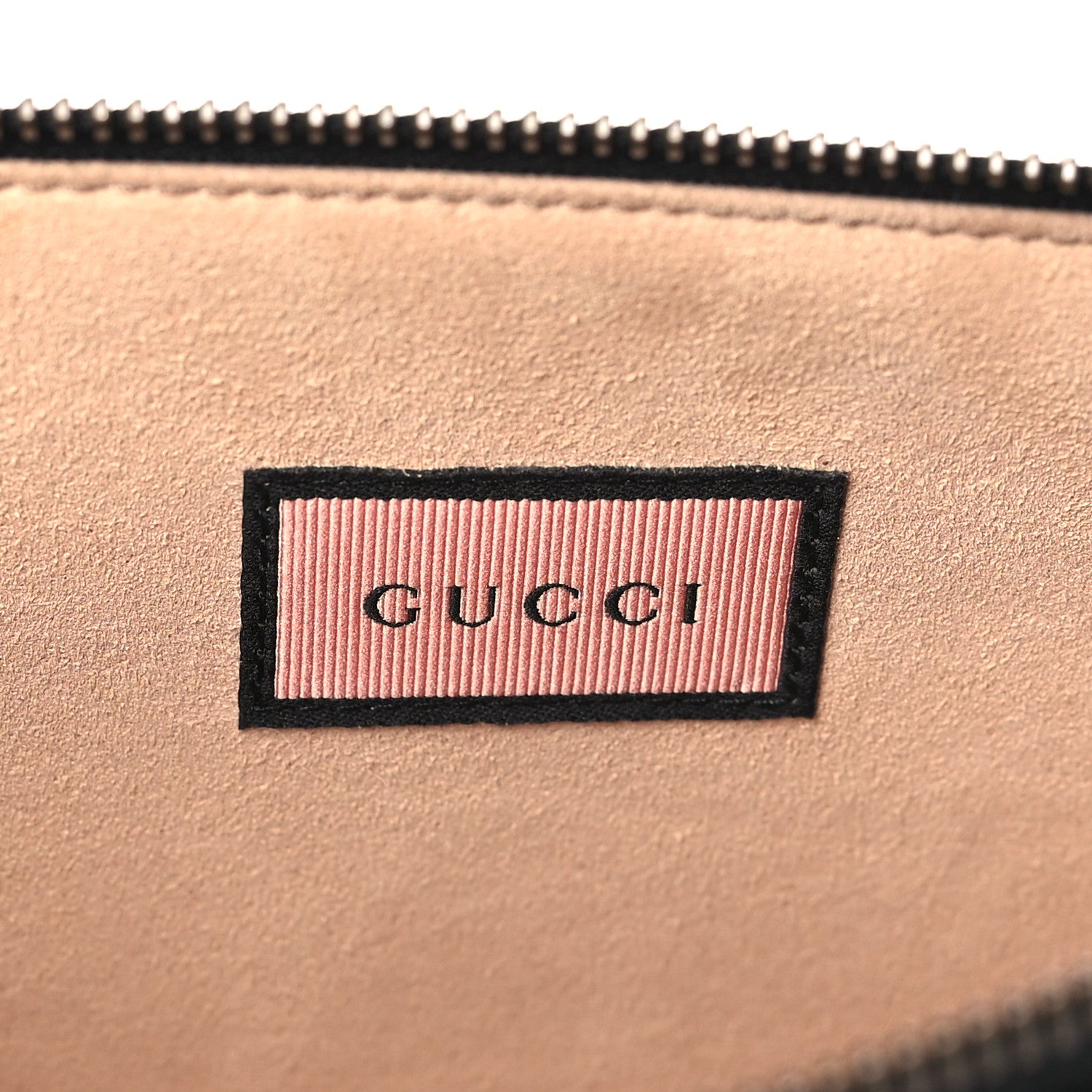 Gucci Calfskin GucciGhost Life is Gucci Zip Pouch Black 6 of 7