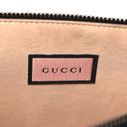 Gucci Calfskin GucciGhost Life is Gucci Zip Pouch Black 6 of 7