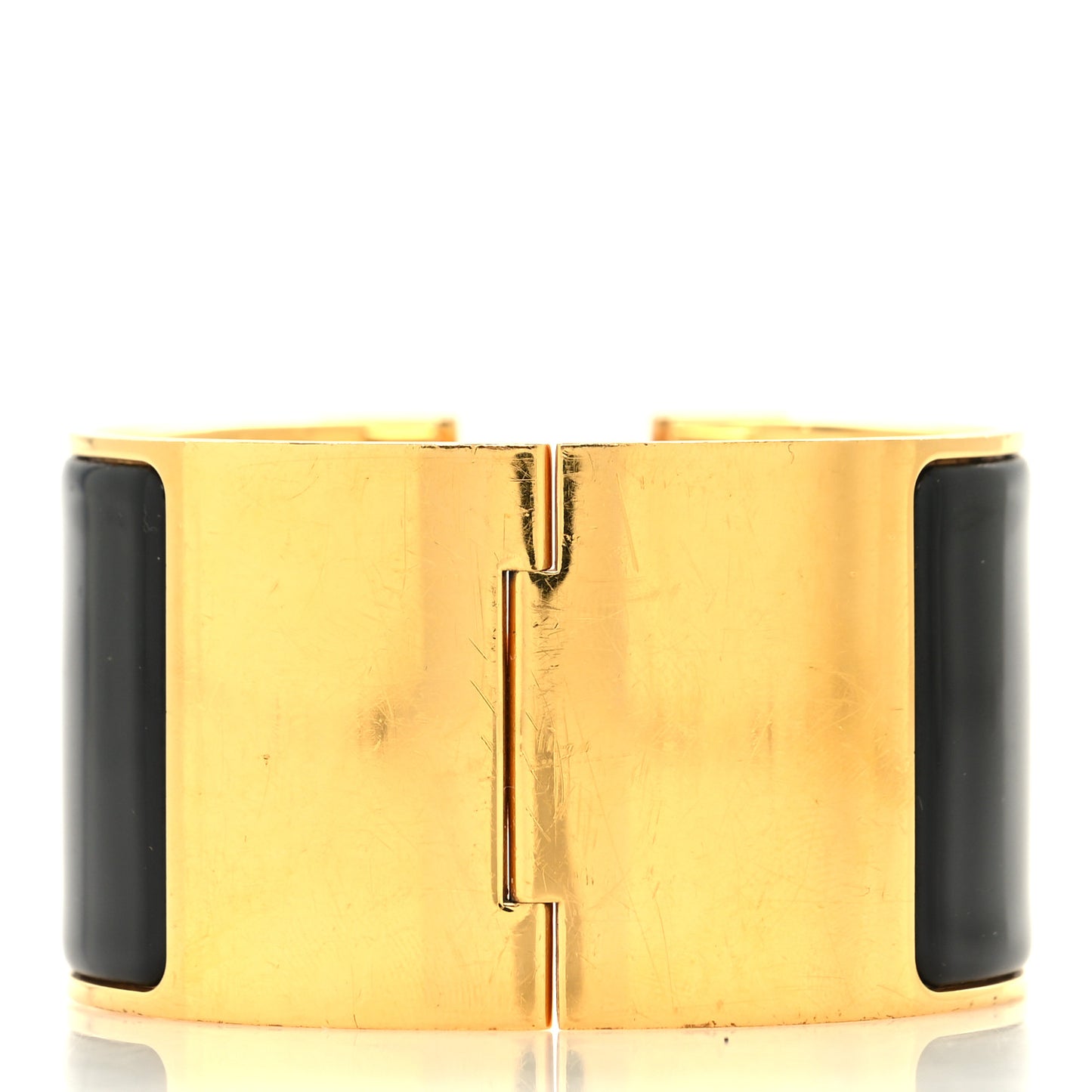 Enamel Extra Wide Clic Clac H Bracelet PM Black