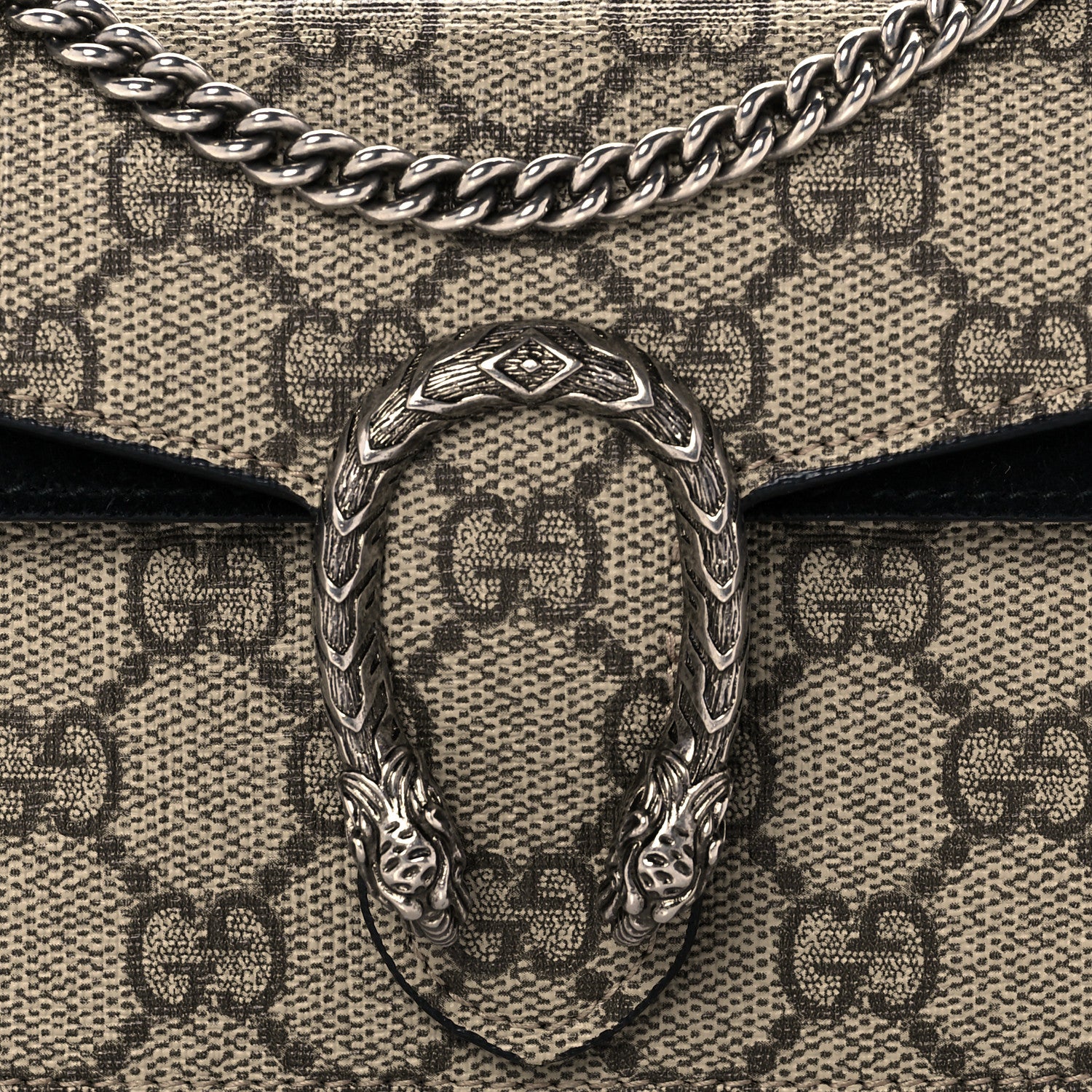 Gucci GG Supreme Monogram Super Mini Dionysus Shoulder Bag Black 7 of 9