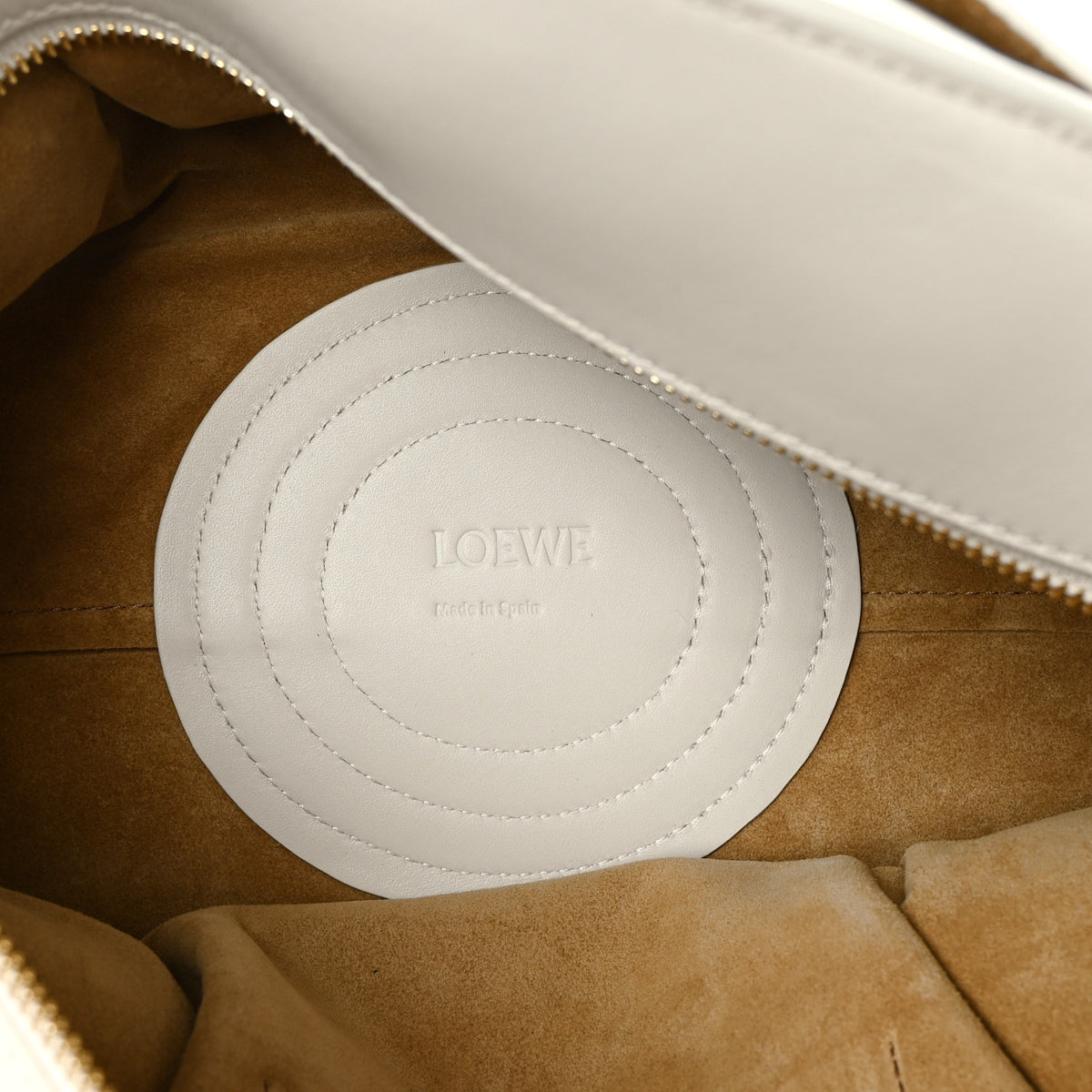 Shiny Nappa Calfskin Small Paseo Bag With Chain Soft White