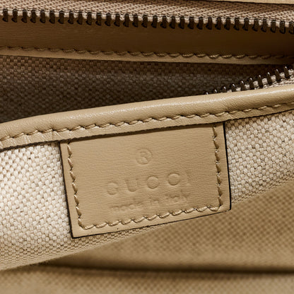 Gucci Boarded Dyana Lux Calfskin Web Small Bamboo 1947 Top Handle Bag Oatmeal 6 of 10