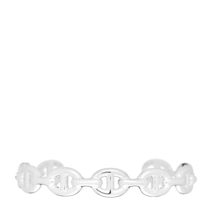 Hermes Sterling Silver MM Chaine d'Ancre Enchainee Cuff Bracelet SH 1 of 3