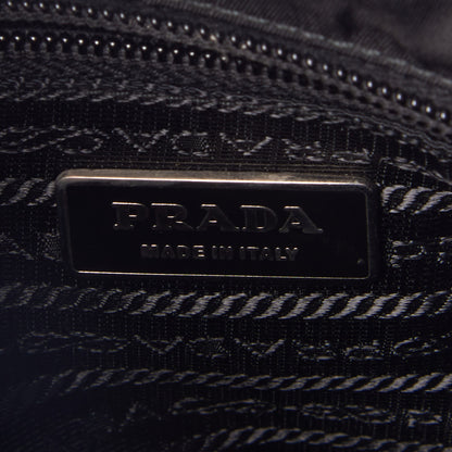 Prada Tessuto Nylon Saffiano Messenger Satchel Black 8 of 8