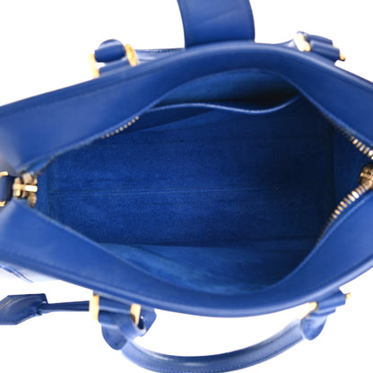 Saint Laurent Calfskin Monogram Baby Cabas Blue 4 of 13