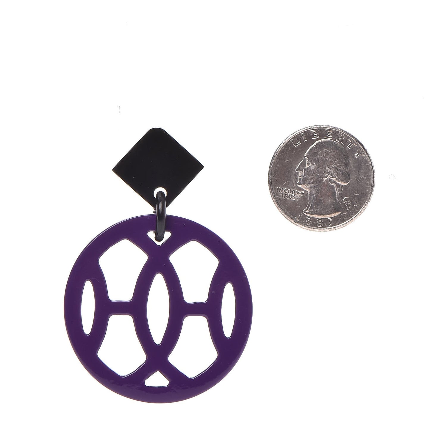 Buffalo Horn Lacquer Hava Earrings Purple