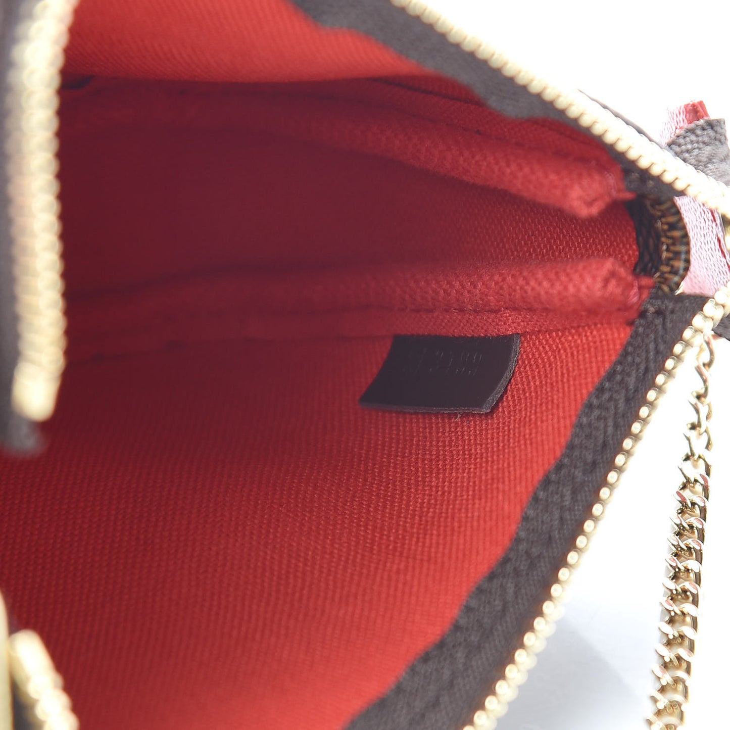 Damier Ebene 2019 Christmas Animation Mini Pochette Accessories Red