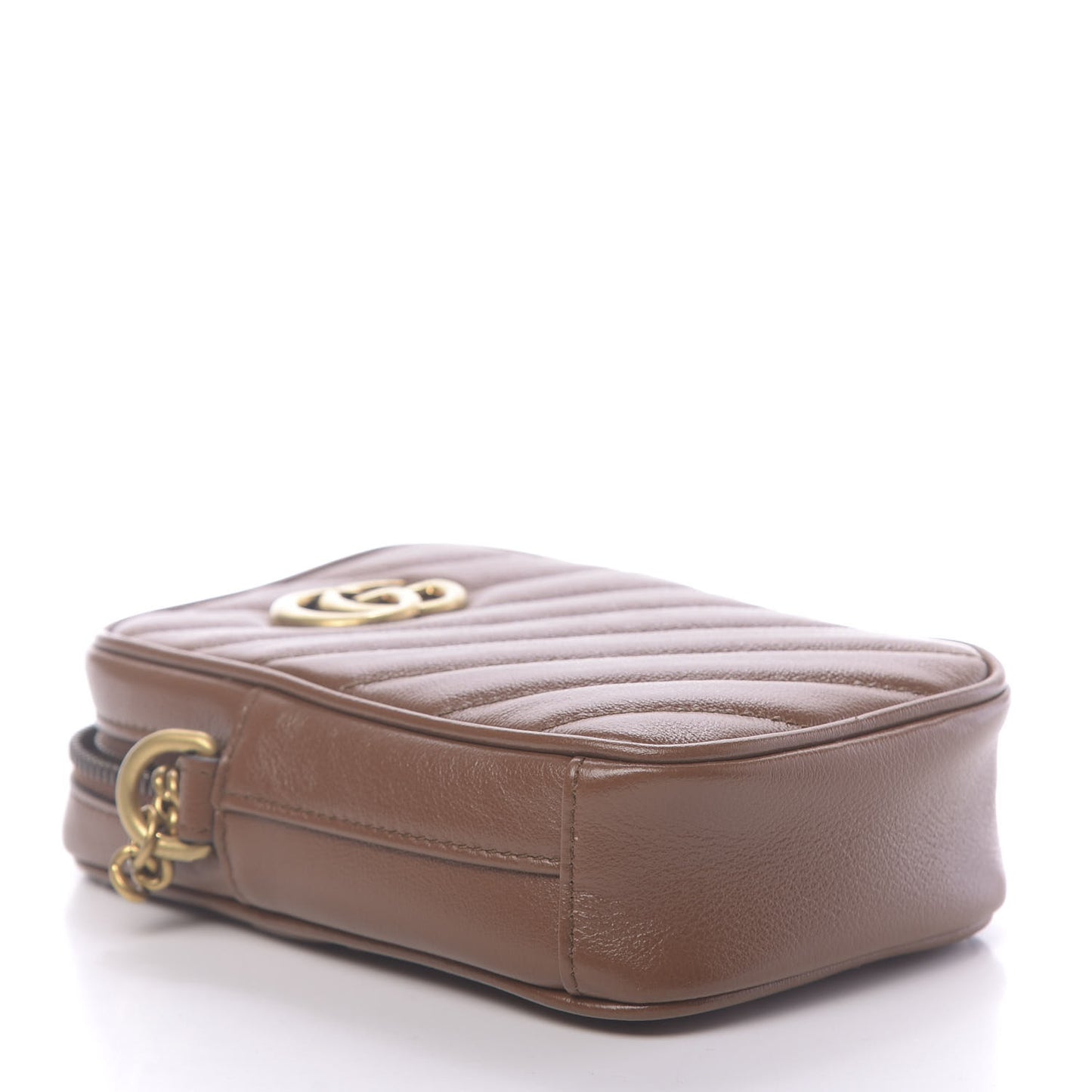 Azalea Calfskin Matelasse Diagonal Mini GG Marmont Crossbody Bag Cuir