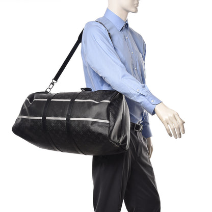 Louis Vuitton X FUJIWARA Monogram Eclipse Flash Fragment Keepall Bandouliere 55 2 of 14