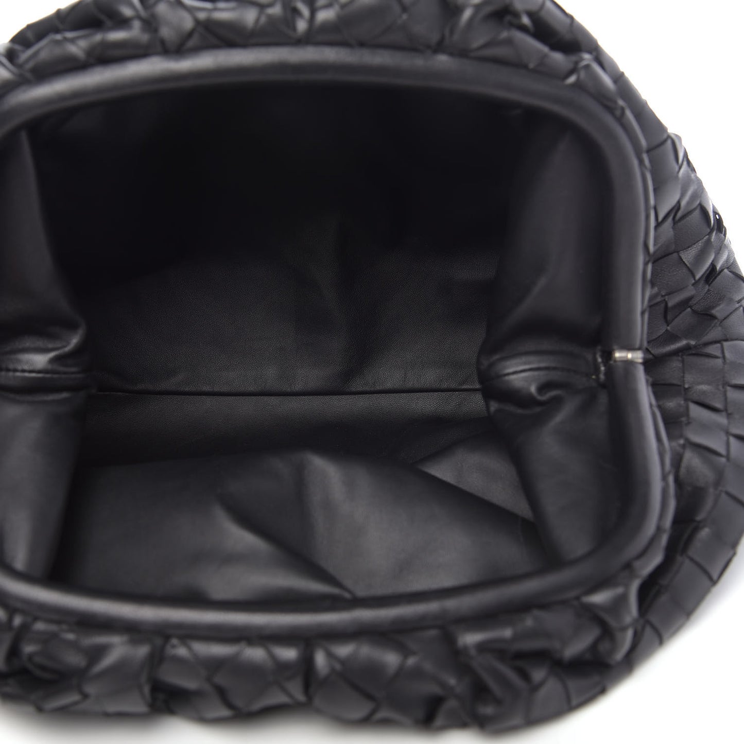 Nappa Maxi Intreccio The Pouch Oversized Clutch Black