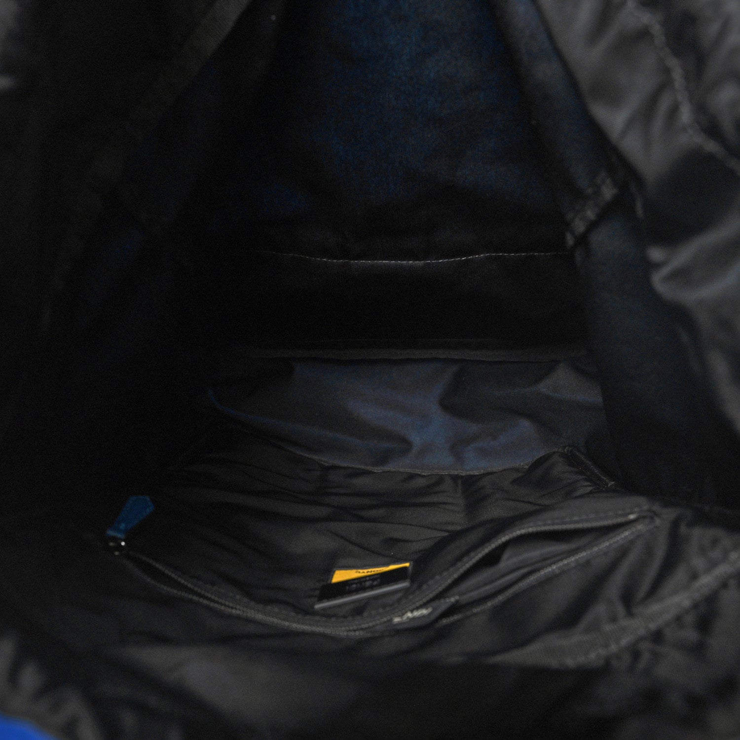 Fendi Econyl Nylon Santander Cuoio Roma Medium Fendiness Backpack Blu Neon 5 of 10