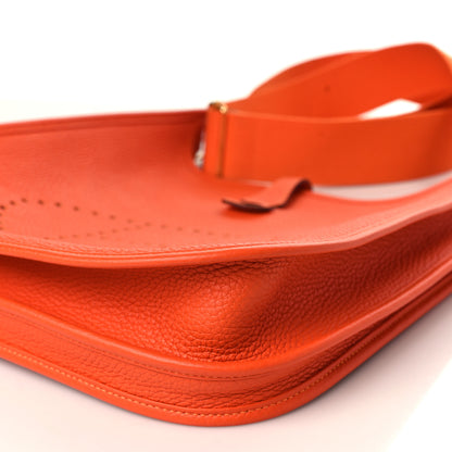 Hermes Taurillon Clemence Evelyne III PM Feu 9 of 10