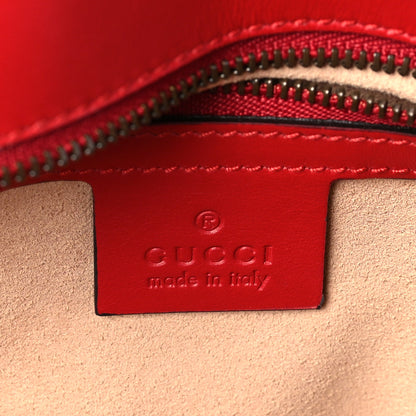 Gucci Calfskin Matelasse Small GG Marmont Shoulder Bag Hibiscus Red 6 of 9