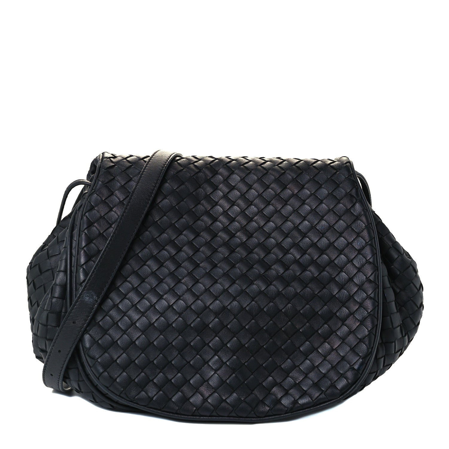 Bottega Veneta Nappa Intrecciato Message Bag Black 1 of 11