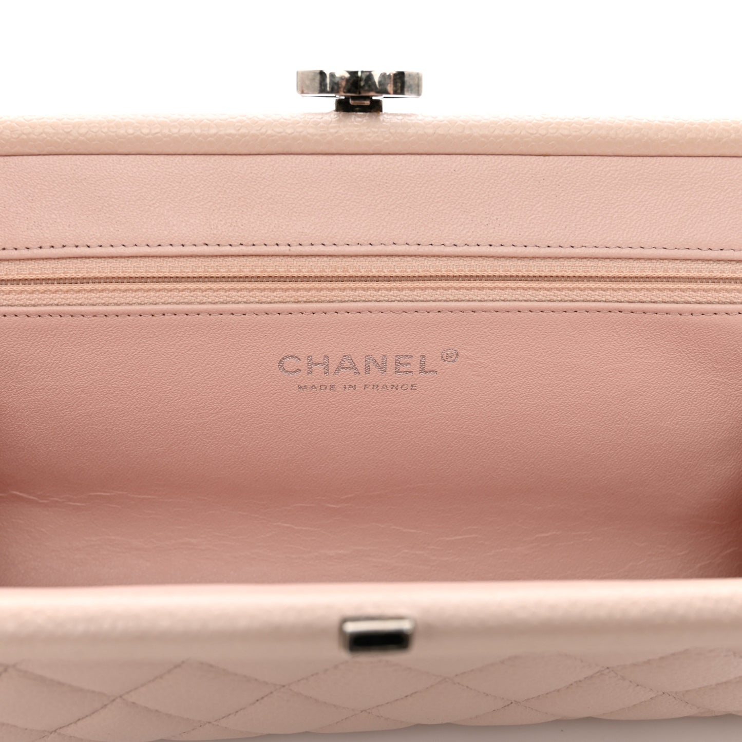 Caviar Quilted Timeless Clutch Pink