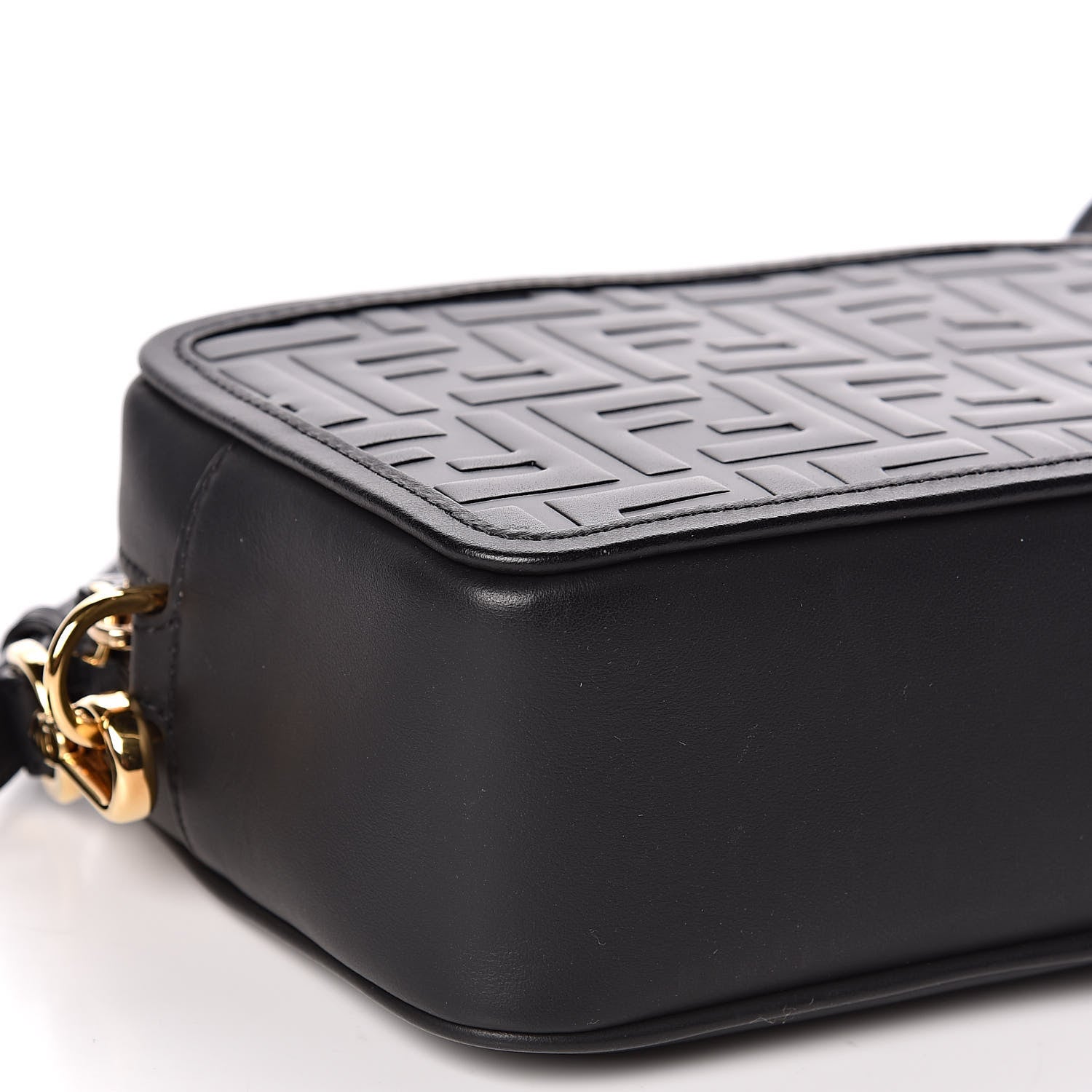 Fendi Vitello Century FF 1974 Embossed Mini Camera Case Black 8 of 10