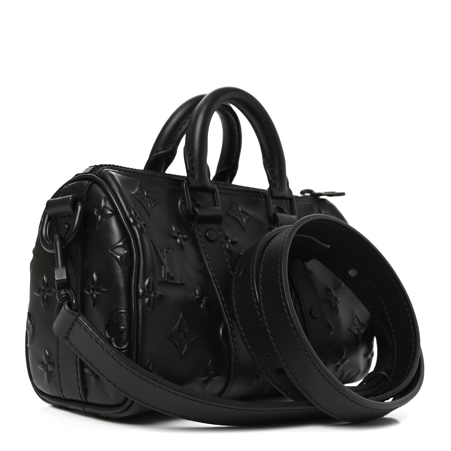 Louis Vuitton Monogram Seal Keepall XS Black 3 of 10