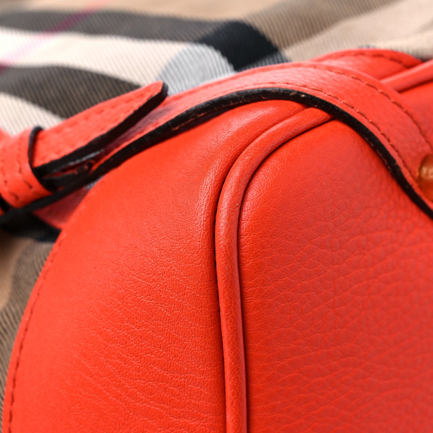 Burberry House Check Drawstring Hobo Orange 10 of 17