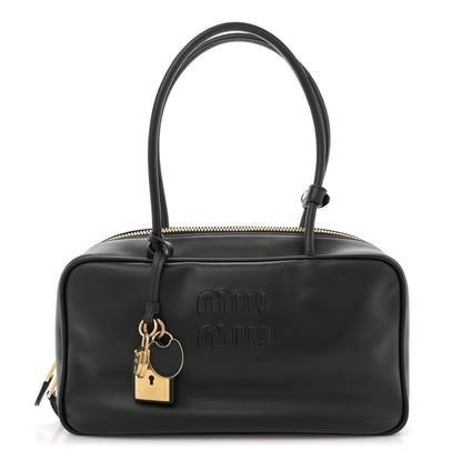 Miu Miu Calfskin Softy Medium Beau Top Handle Bag Black 1 of 10