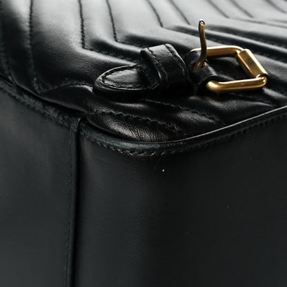 Gucci Calfskin Matelasse GG Marmont Dome Backpack Black 13 of 21