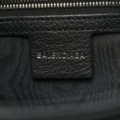 Gucci X BALENCIAGA BB Monogram Calfskin Web Small Jackie 1961 Hobo Black 6 of 10
