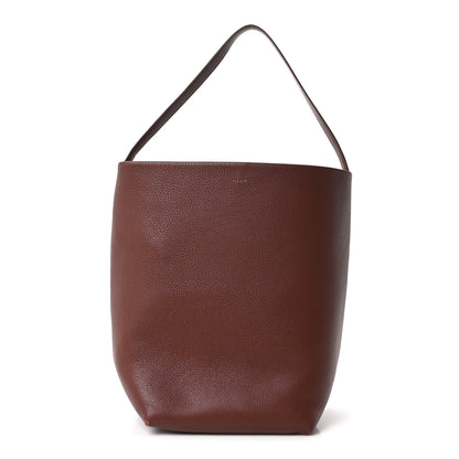 The Row Grained Calfskin Large N/S Park Tote Burnt Wood 1 of 10