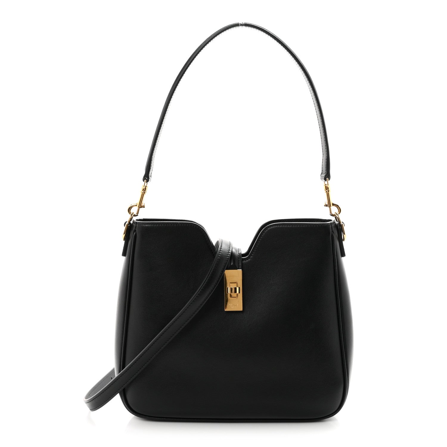 Celine Smooth Calfskin Small Camille 16 Soft Bag Black 1 of 9