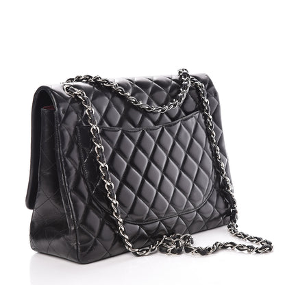 Chanel Lambskin Quilted Maxi Single Flap Black 3 of 12