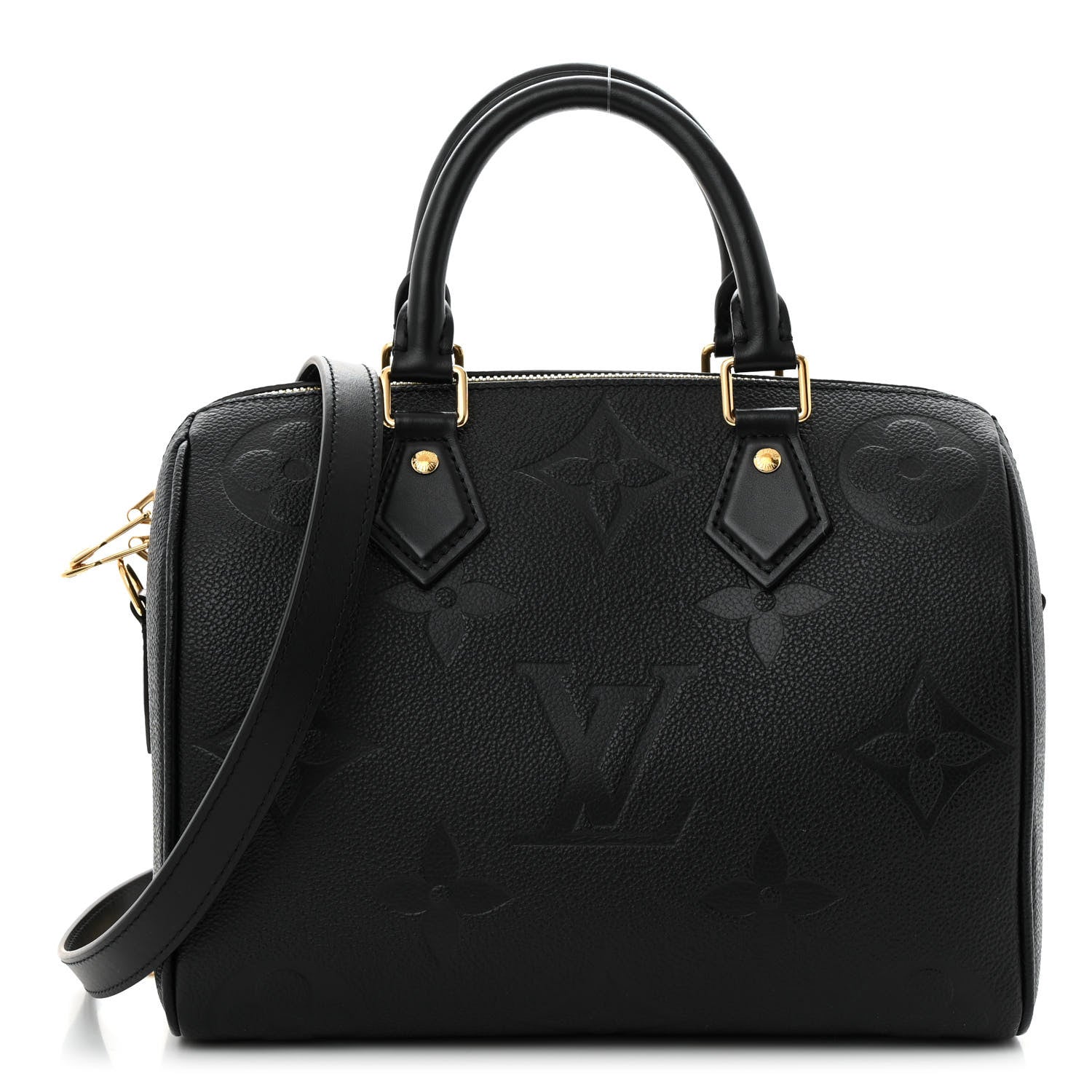 Louis Vuitton Empreinte Monogram Giant Speedy Bandouliere 25 Black 1 of 9