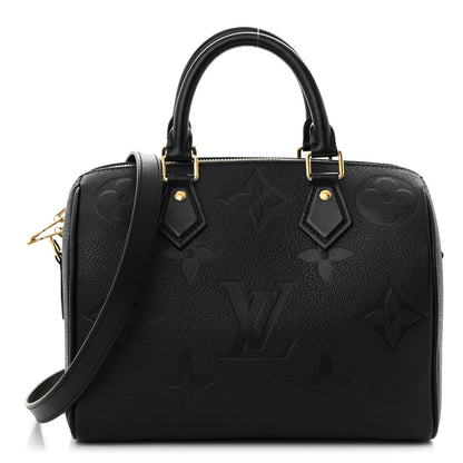 Louis Vuitton Empreinte Monogram Giant Speedy Bandouliere 25 Black 1 of 9