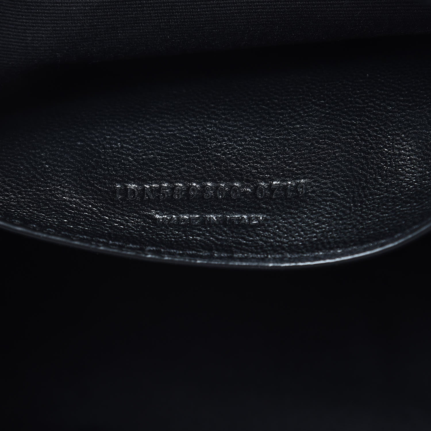 Saint Laurent Pebbled Lambskin Chevron Monogram Small Nolita Black 7 of 9