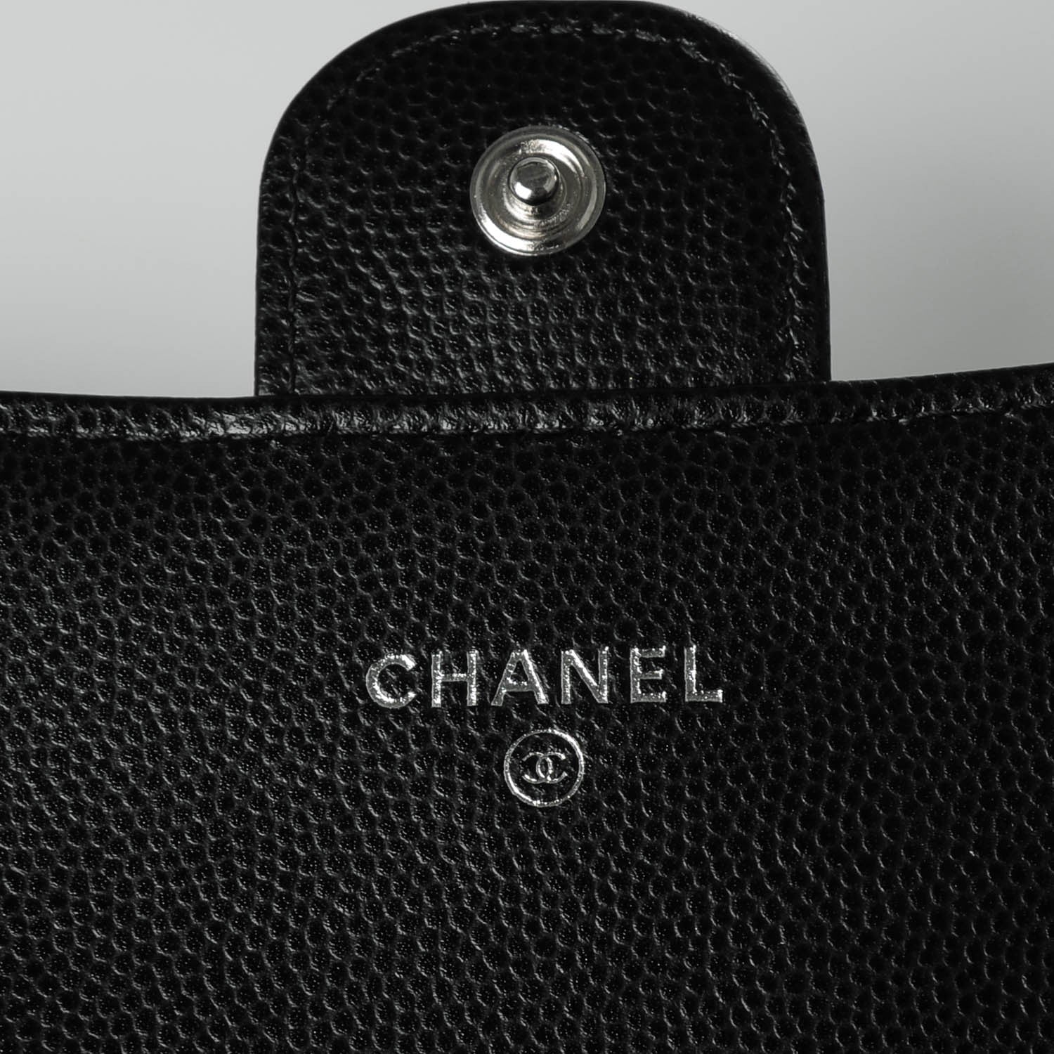 Chanel Caviar Chevron Quilted Large Flap Wallet Black 6 of 8
