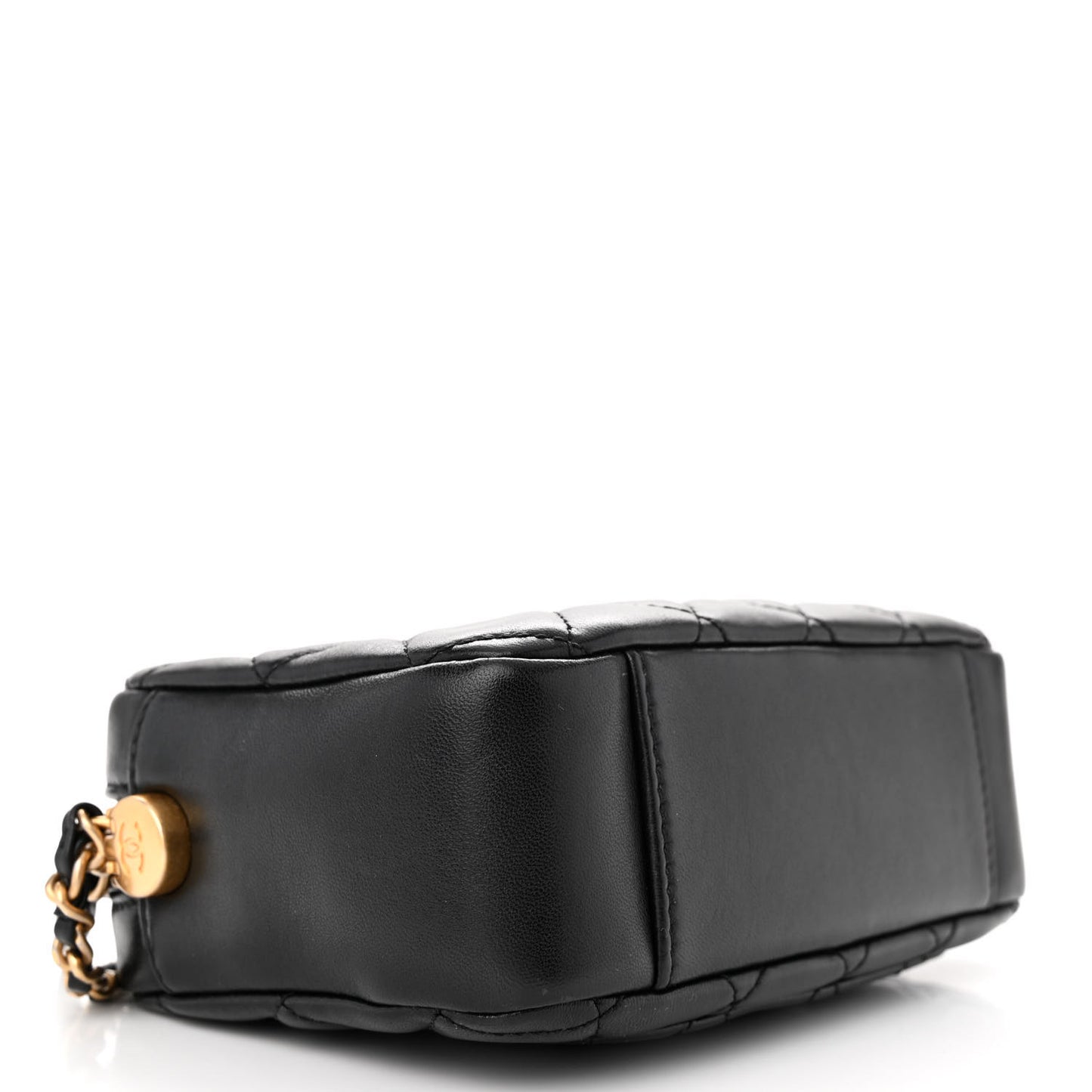 Lambskin Quilted CC Pearl Crush Camera Case Black