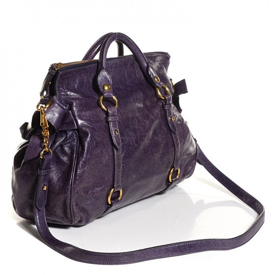 Miu Miu Vitello Lux Medium Bow Bag Viola 3 of 24