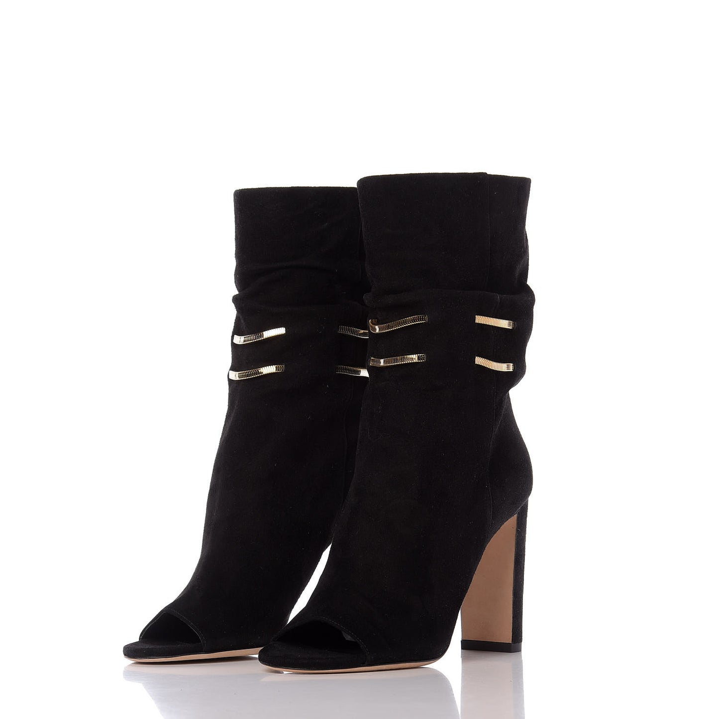 Suede Mysen 100 Open Toe Boots 37.5 Black