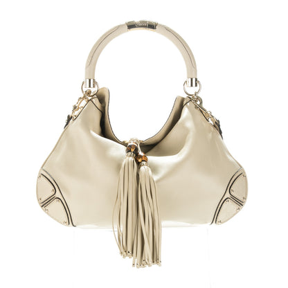Gucci Calfskin Large Indy Top Handle Hobo Off White 1 of 7