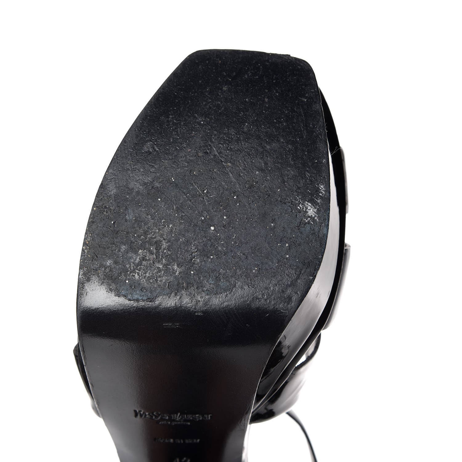 Saint Laurent Patent Tribute 105 Platform Sandals 42 Black 9 of 12