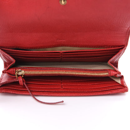 Chloe Grained Calfskin Paraty Continental Wallet Red 5 of 15