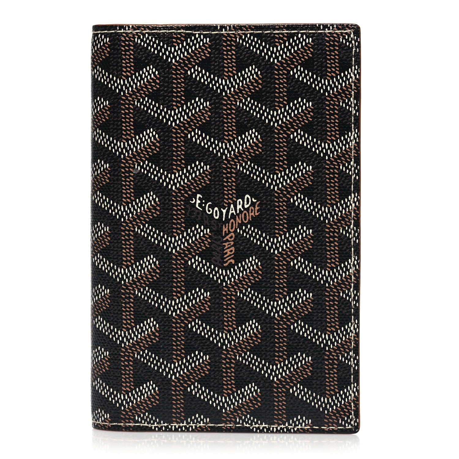 Goyard Goyardine Grenelle Passport Wallet Black Gold 1 of 8